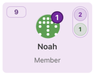 What does the member tile show? – screenshot 2